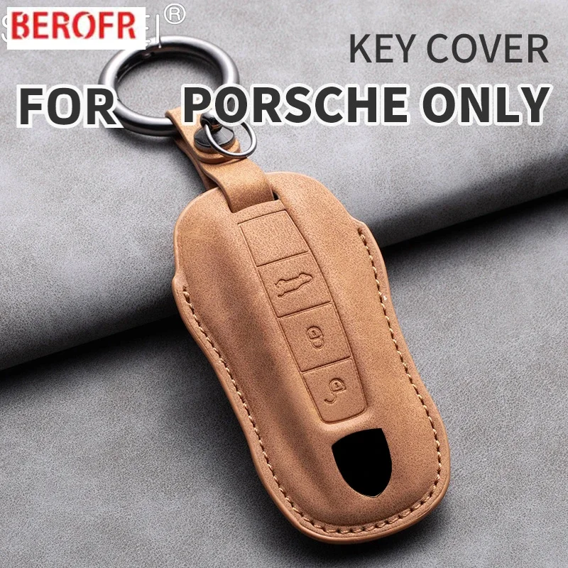 Car Key Cover Case Shell Holder For Porsche Panamera Cayenne 971 911 9YA Macan Boxster 3 Buttons Keyless Protection Accessories