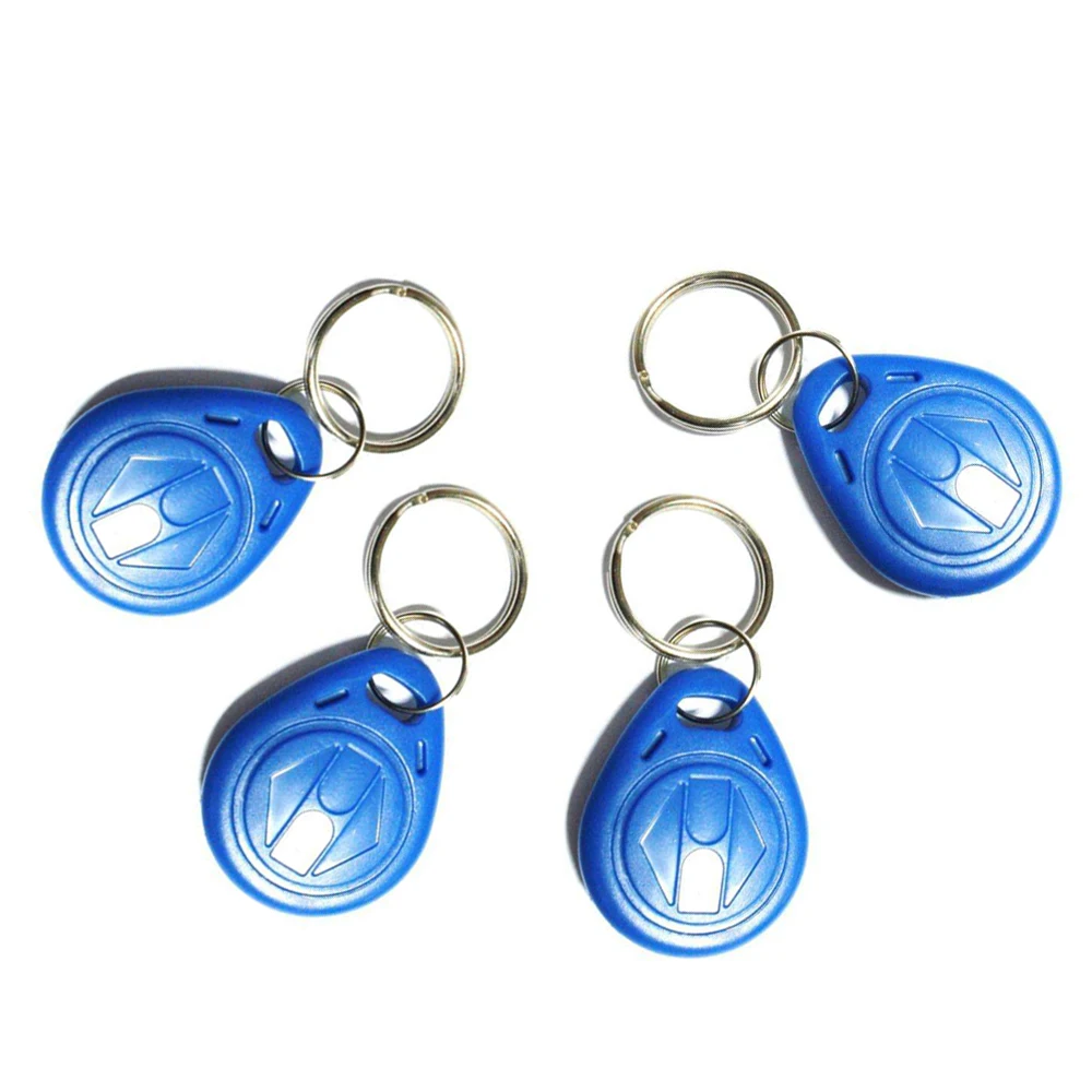 100pcs 125khz TK4100 EM4100 RFID Proximity Keychain Door Entry Access Control 125K Read Only ID Token Keyfob Tag Keys Keykobs