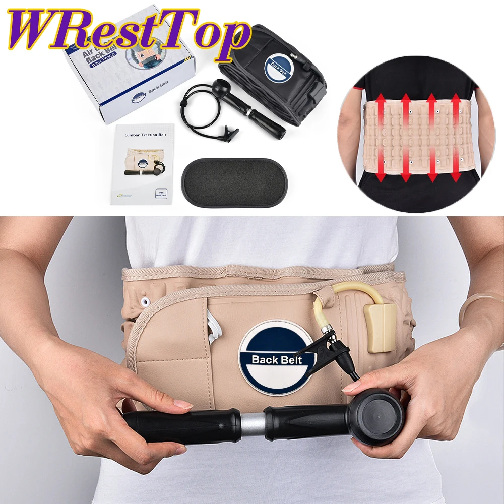 

1Set Air Decompression Waist Belt, Spinal Lumbar Inflatable Support Disc Herniation Pain Relief Lower Back Traction Brace Device