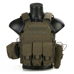Emersongear LBT6094A Style Tactical Vest Plate Carrier W 3 Pouches 762 5.56 Airsoft Hunting Body Armor Protective Gear Nylon