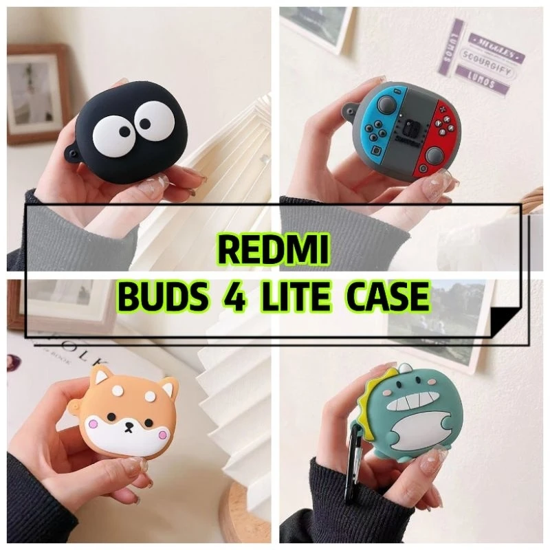 Cute Cartoon Case For Xiaomi Redmi Buds4 Lite Wireless Headphones Silicone Shell For Redmi Buds4 Lite Earbuds Protective Cover