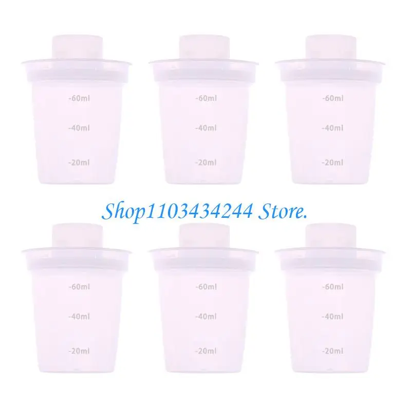 

G2TC Pack of 6pcs Portable Baby Formula Dispensers Leak Proof Design Milk Storage Box for Travel Feeding and Daily Use