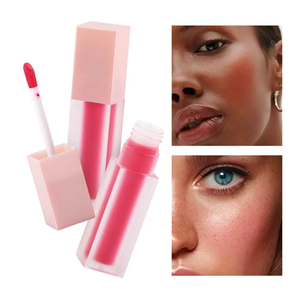 Wholesale Vegan Makeup Liquid Blush Private Label Long Lasting Lip Face Cheek Blusher Cream Custom Logo