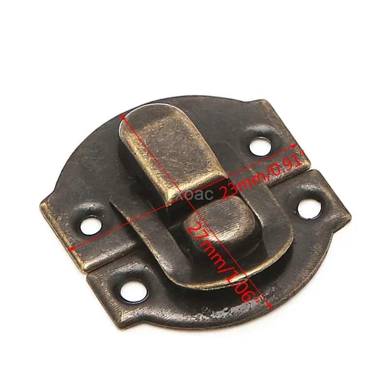 10x Antique Metal Lock Catch Curved Buckle Horn Clasp Hook Gift Jewelry Box Padlock t22 M03 dropship