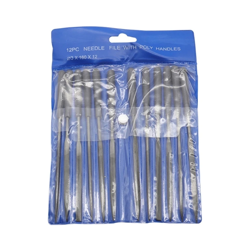 

12Pcs 160x8mm Needle File Set Hand Tools For Fine Filing Polishing Metal Stone Glass Ceramic Carving Craft