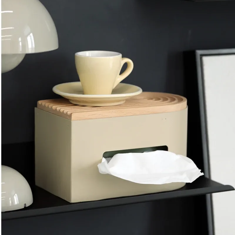 Hot Sale Desk Organizer, Light Luxury Multi-Functional, Tissue Boxes, Napkin Holder with Creative Board, Practical Paper Holder