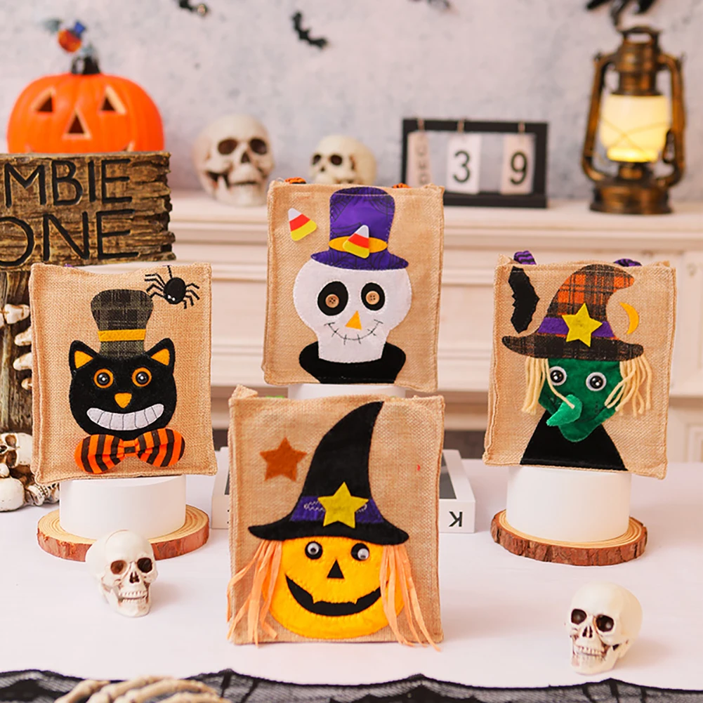 Candys Bags for Halloween,Large Capacity Candys Collection Present Tote,Handheld Present Tote Bags for Halloween For Party Favor