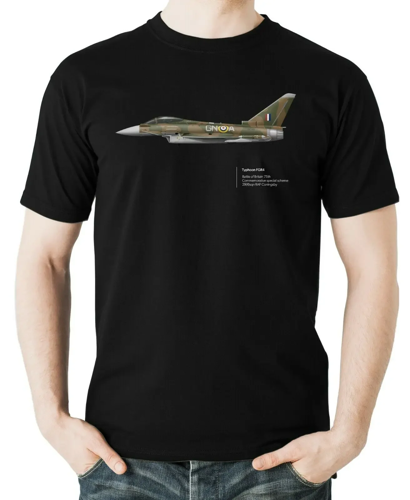 RAF Eurofighter Typhoon FGR4 Aviation Themed T-Shirt 100% Cotton O-Neck Short Sleeve Summer Casual Mens T-shirt Size S-3XL