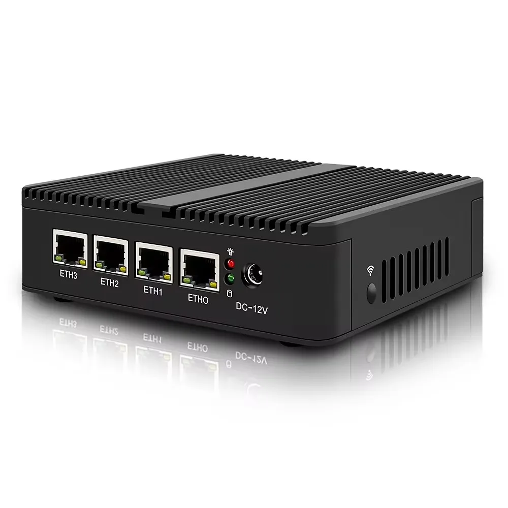 Imagem -04 - Roteador Macio Fanless Intel Celeron Mini pc Nano Aes-ni Esxi Pfsense Opnsense Aparelho de Firewall J4125 N4000 I226-v 2.5g Rj45 4x