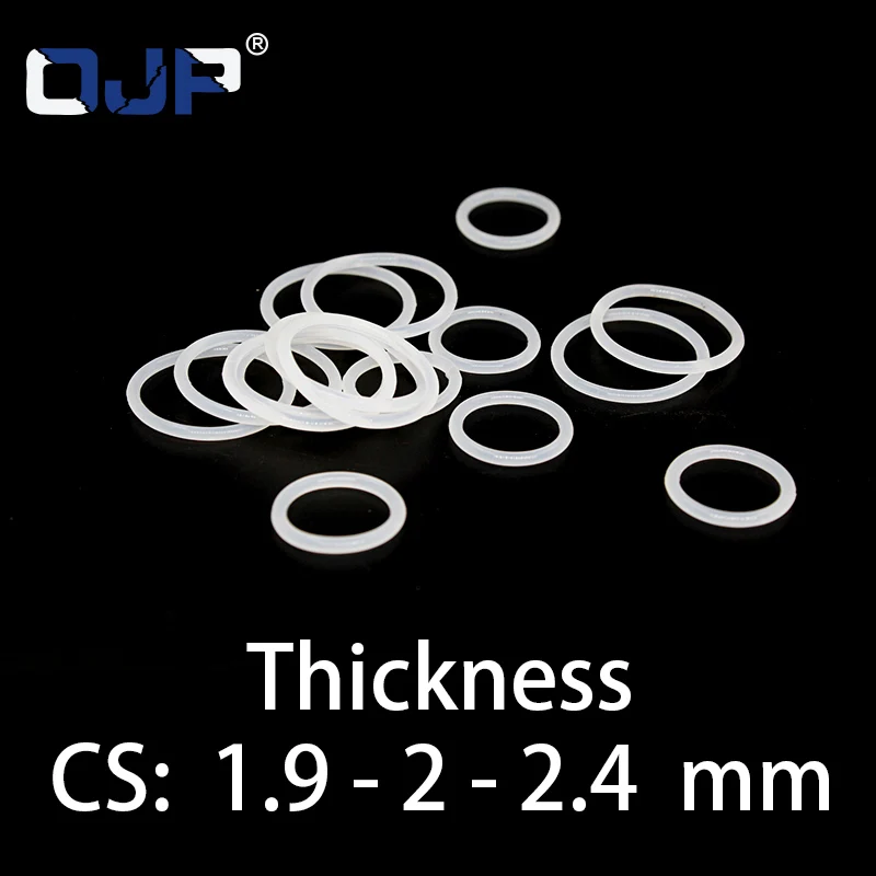 O-ring thickness 1.9/2/2.4mm CS silicone VMQ sealing high temperature resistant gasket rubber ring complete in specifications