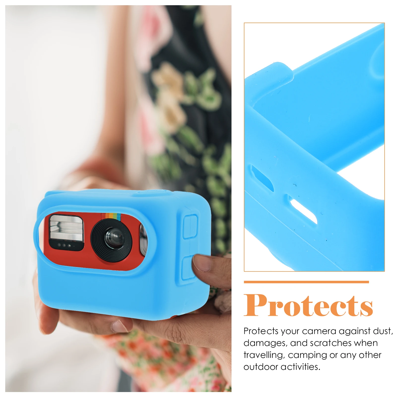 

2 Pcs G03 Silicone Protective Sleeve Small Camera Protector Action Case Accessories Pouch Portable Carrying Thumb Man