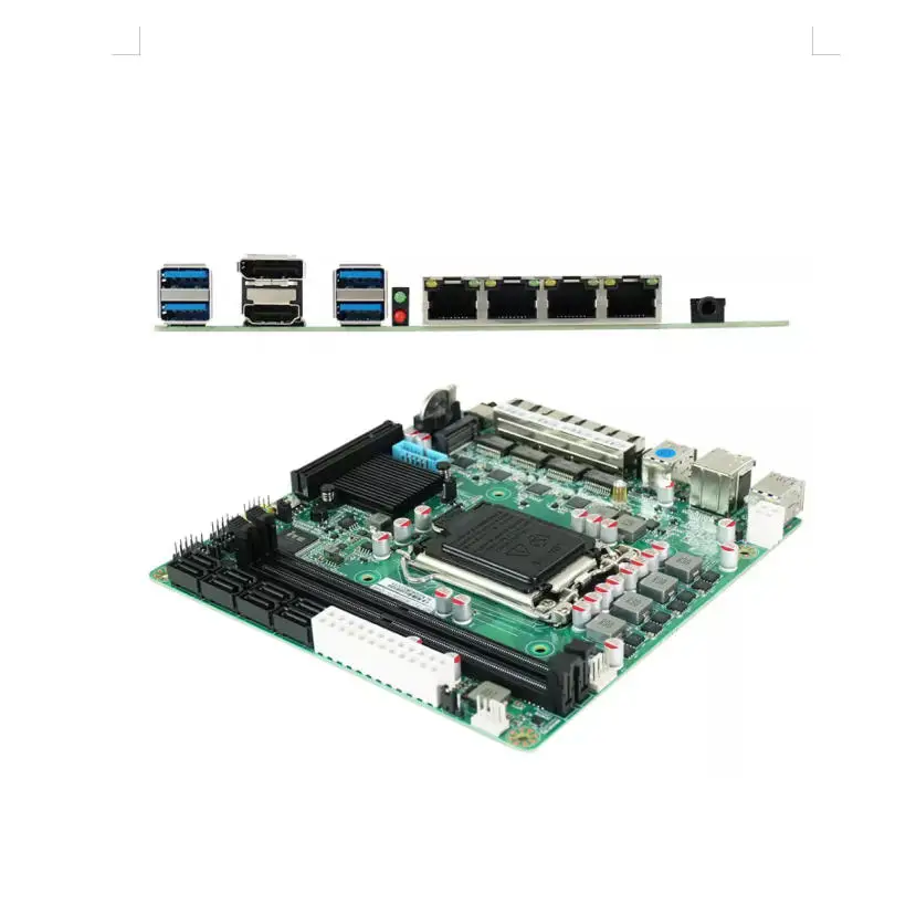 BKHD atacado C236 4*i226 Ethernet Celeron / Pentium / Core ™   i3/i5/i7 6th/7th/8th/9th LGA1151 VPN Firewall Router Placa-mãe