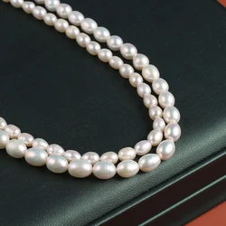 100% Natural Freshwater Pearl Beads High-quality Rice Shaped White AAA Pearls Jewelry Making DIY Necklace Bracelet Gift 36cm