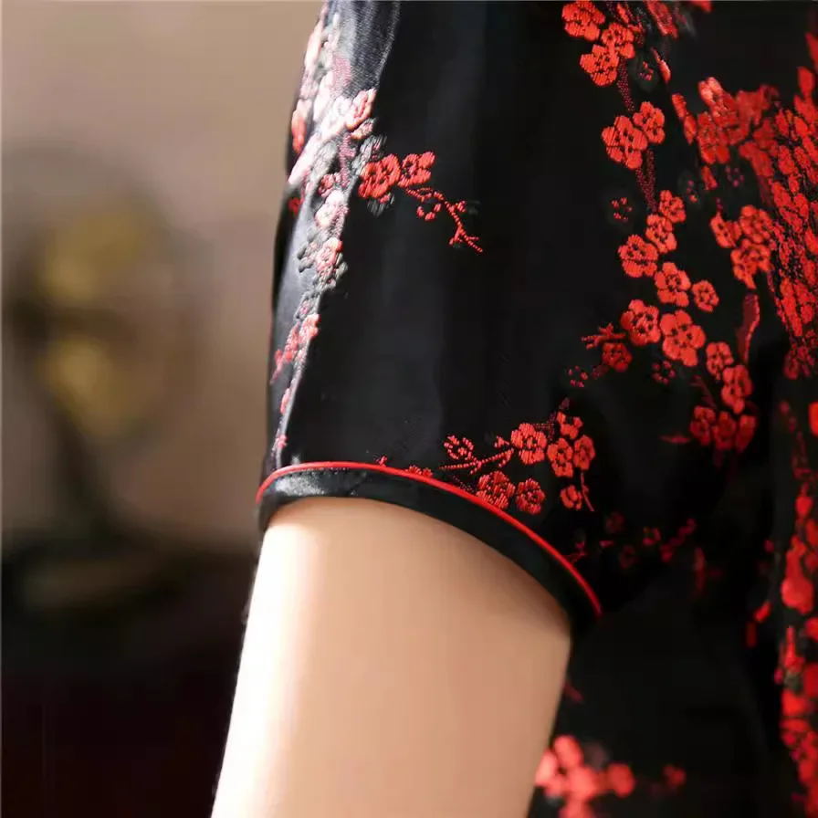 S-6XL duży rozmiar Qipao elegancka seksowna Retro szczupła Cheongsam tradycyjna sukienka mandaryńska chińska suknia wieczorowa ubrania COSPLAY