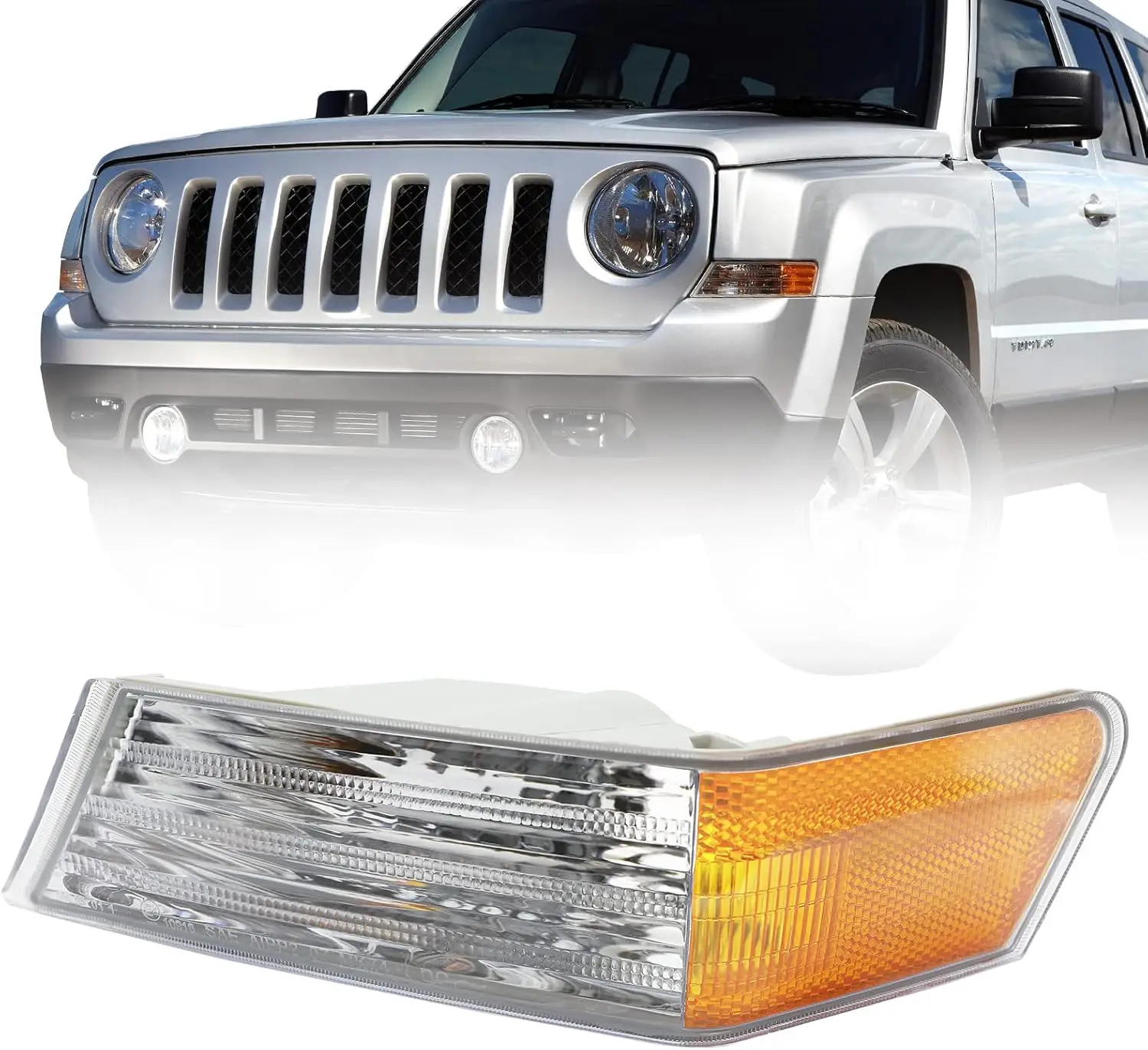 

Front Turn Signal Light Cover For Jeep Patriot 2007-2017 Automotive Signal Light Assembly Cover Marker Corner Light Lamp Lens