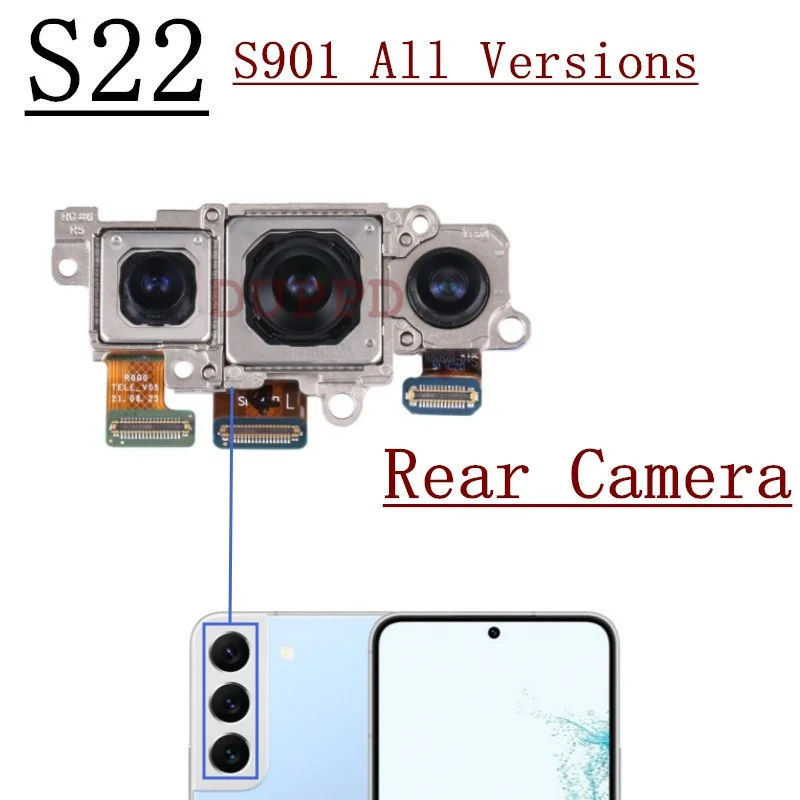 Rear Camera For Samsung Galaxy S22 5G SM-S901 S901B S901U S901E  Front Frontal Selfie Back Facing Camera Module Spare