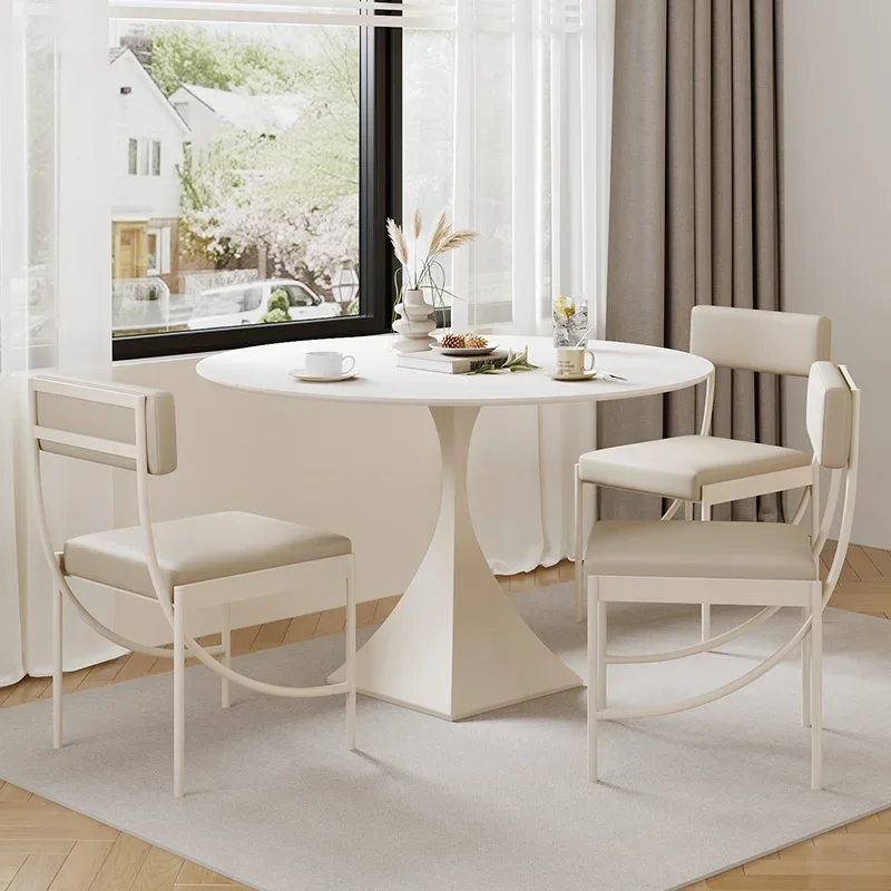 Italian Luxury Modern Dining Chair Design Set White Sturdy Comfortable Chair Kitchen Relaxing Sillas De Comedor Furniture Home