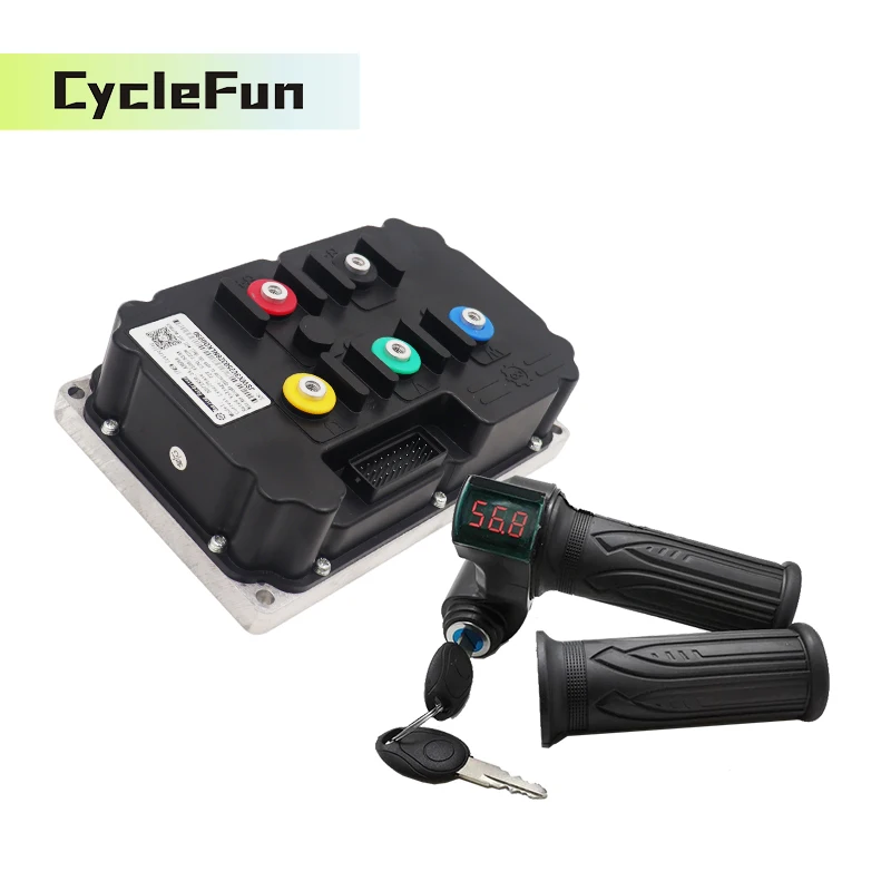 

ND72850 FarDriver 72V DC 450A Phase 850A BLDC Sine Wave with Bluetooth and Twist Throttle with key Scooter Motor Accessories