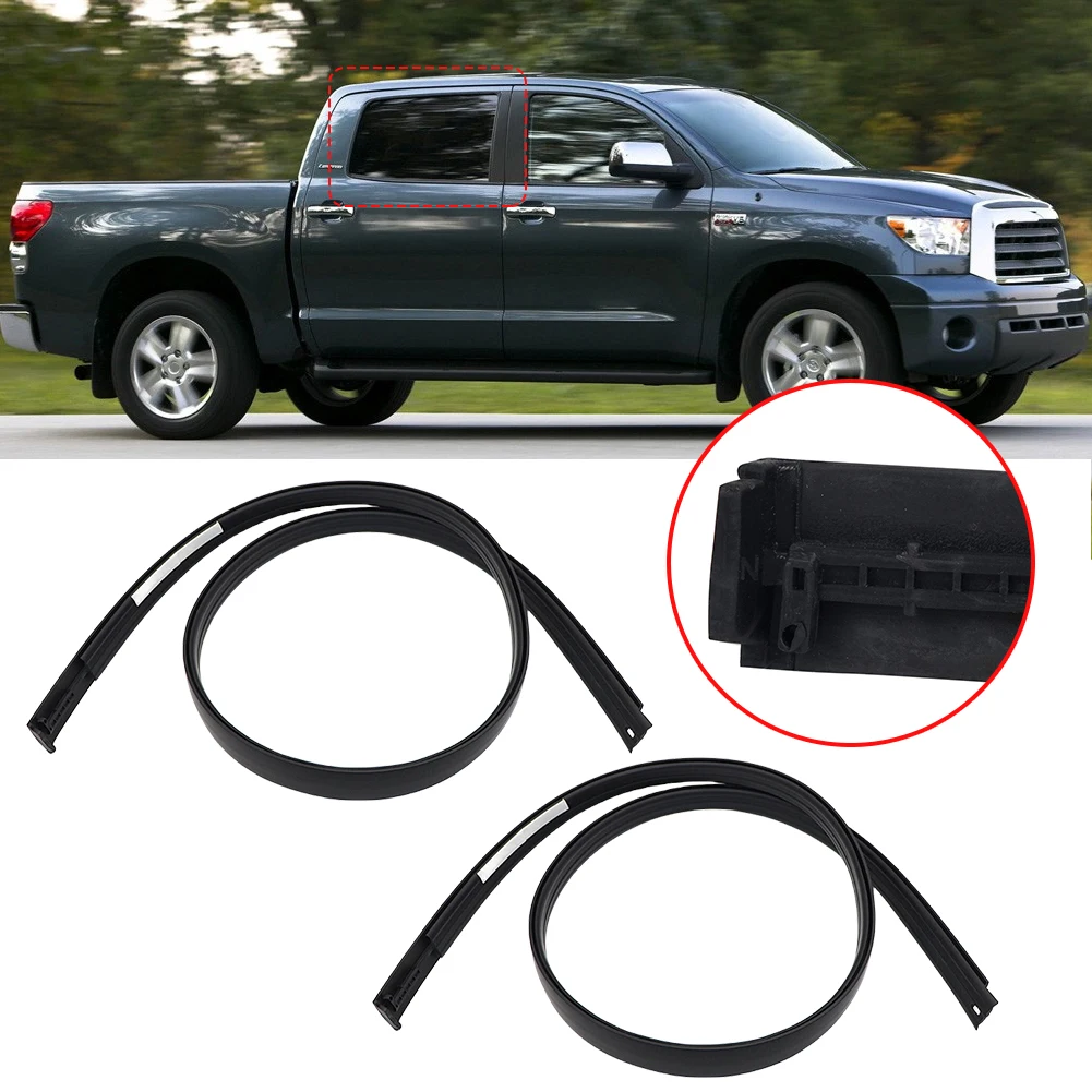 Left+Right For Toyota Yaris Tundra Crewmax 2007-2021 Auto Car Strip Roof Drip Finish Moulding Seal Rubber Strips