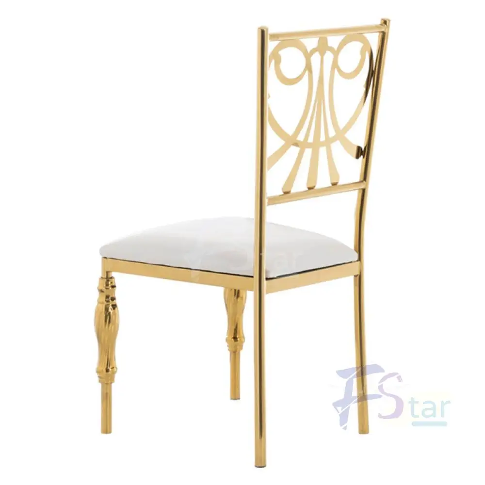 Gold Metal Chair Iron Electroplate Chair for Wedding Decoration