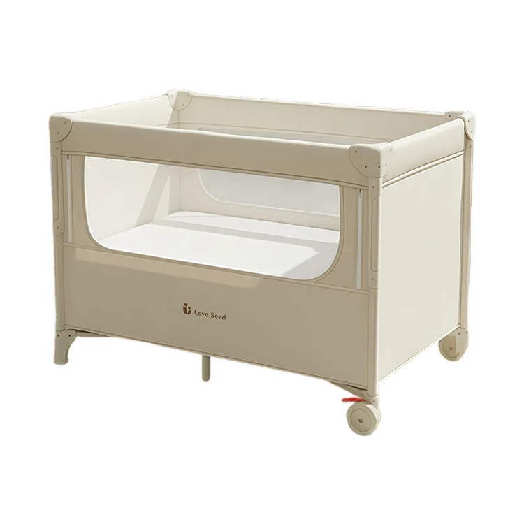 

Three-in-one baby diaper table nursing table factory direct sales foldable removable baby game bed crib
