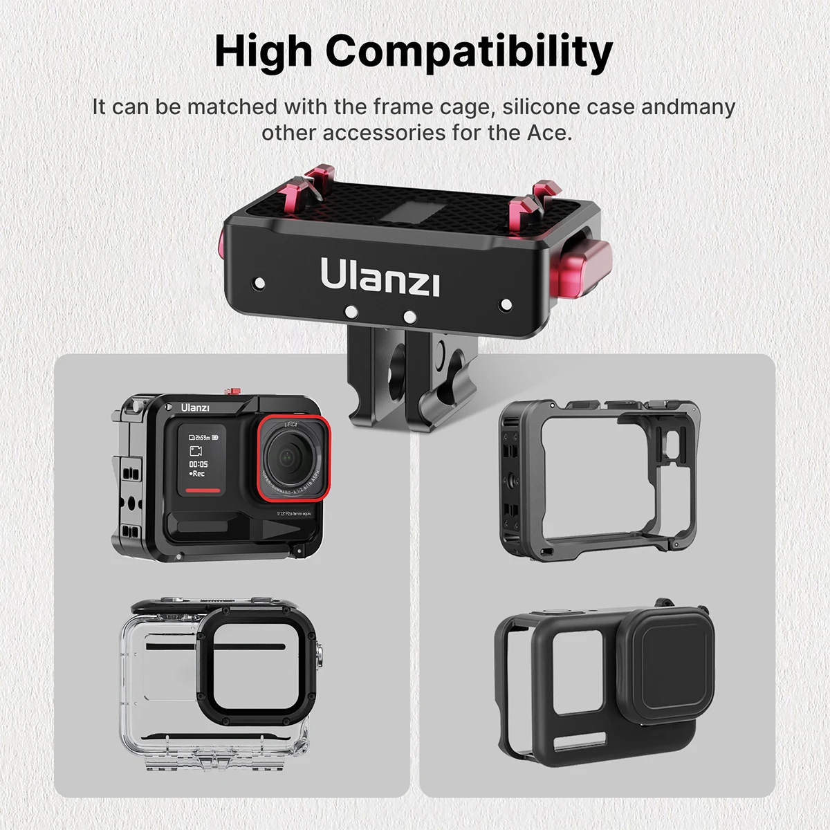 Ulanzi IN-01 IN-03 Magnetic Quick Release Plate Mount for Gopro Insta360 with 1/4"Screw Action Camera Interface