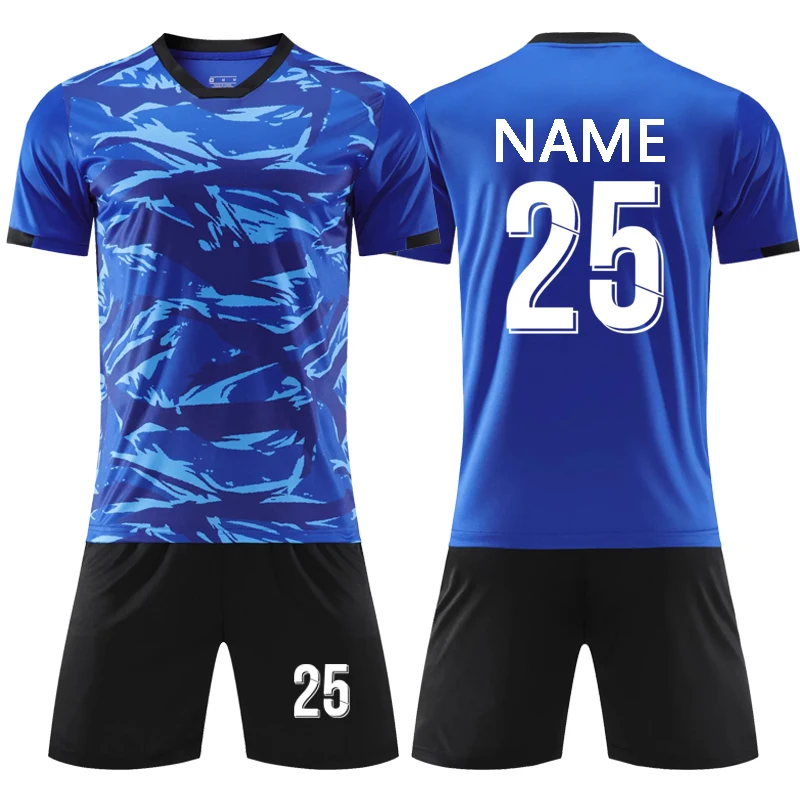 

Men's Adult football jerseys Uniform Boys Football Training Clothes Sets Short Sleeve Goalkeeper Soccer Jersey Top and shorts