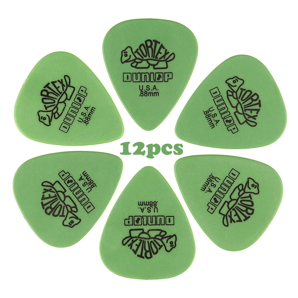 12pcs Guitar Picks Dunlop For Electric Guitar Bass Parts  Accessories 6 Kinds Of Thickness Plectrum