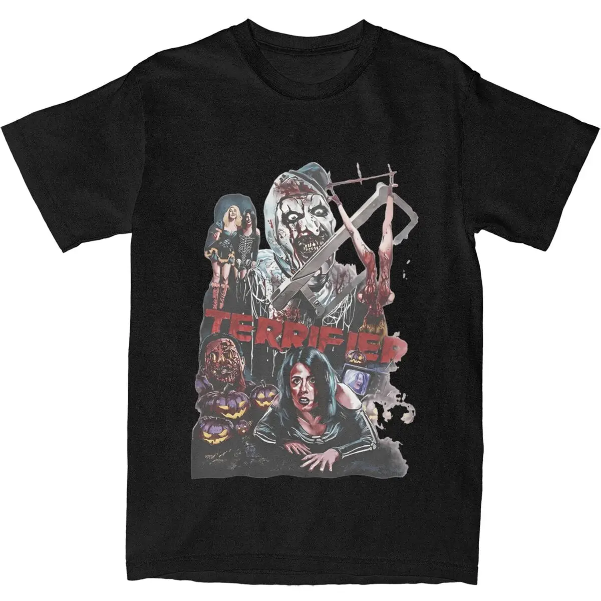 

Terrifier Horror Movie Characters T Shirt Clown Halloween Fashion T-Shirts Short Sleeve Tshirt Summer Cotton O-Neck Clothing