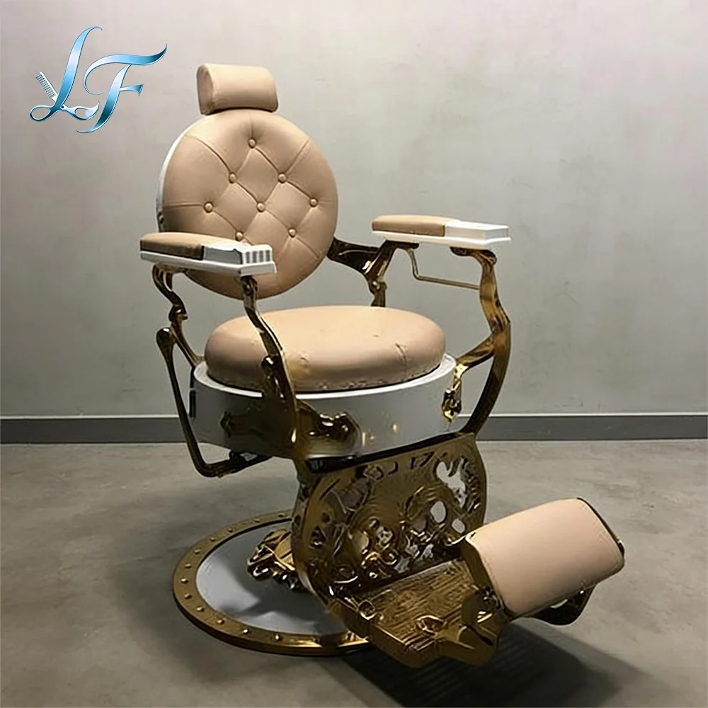 Heavy Duty Reclining Luxury Barber Chair Professional Furniture For Hair Beauty Salon And Barber Shop 2