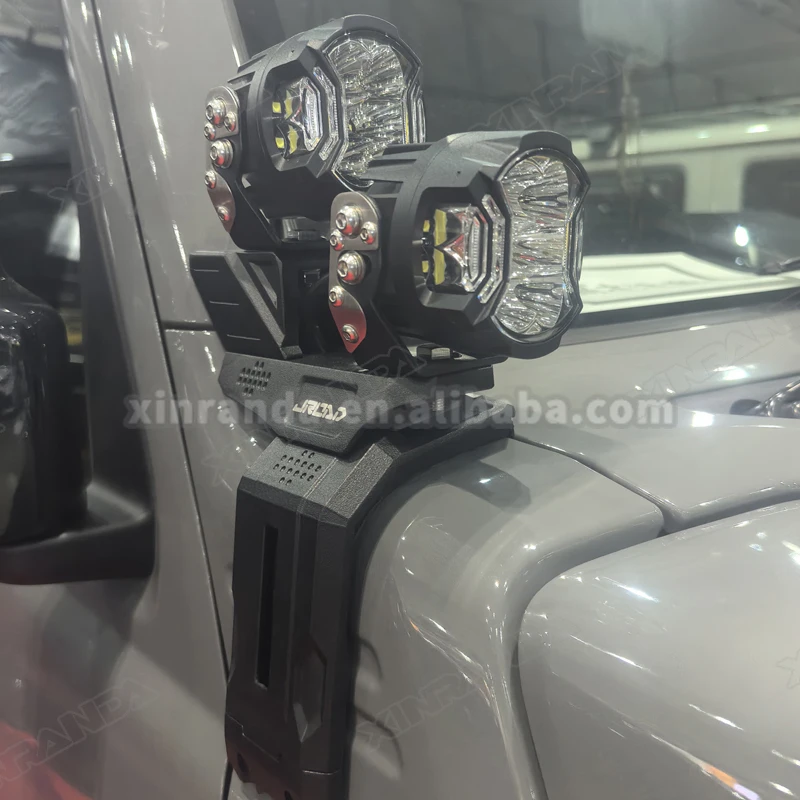 JROAD Aluminum A-Pillar Spot Light Bracket Spotlight Work Light 4 LED Lights For Suzuki Jimny 2PCS/Set JB64 JB74 JC74 3/5 Door