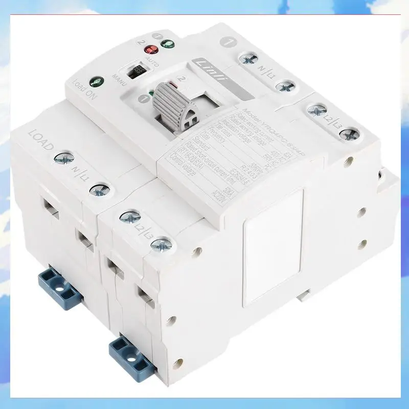 LINLI Electrical Automatic Transfer Switch ATS Dual Power Uninterrupted Power 220V 63A Din Rail Electrical Selector Switches 4P-