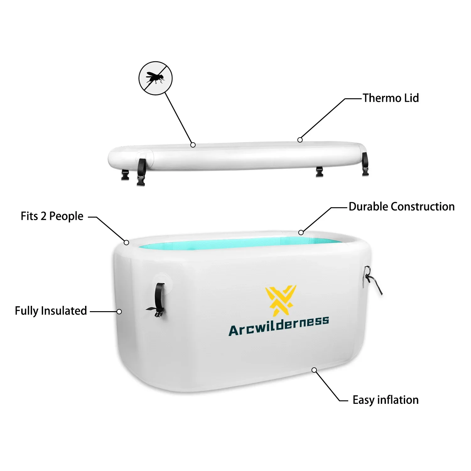 High quality  customized recovery pod cold plunge tub insulated portable  Pvc Cold Soaking Sports ice bath recovery pod