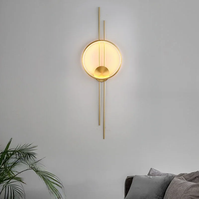 

Minimalist Postmodern Wall Lamp Creative Personality Living Room Bedroom Bedside Nordic Modern Minimalist Long Aisle Lamp