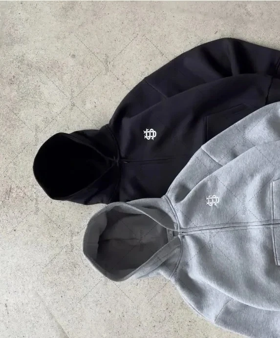 

2025 Y2k European and American fashion embroidery design set street Harajuku Gothic loose couples casual tracksuit men clothing