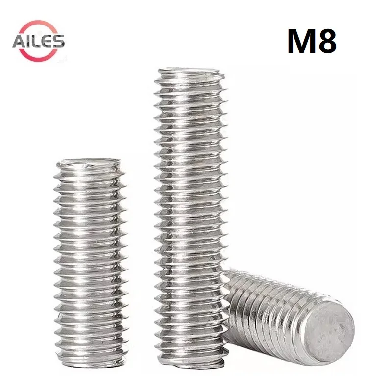 M8 Full Tooth Sticks Full Threaded Rod Metric Thread Rod Bolts 16 20 100 110 120 130 200 250 300 500mm Long 304 Stainless Steel