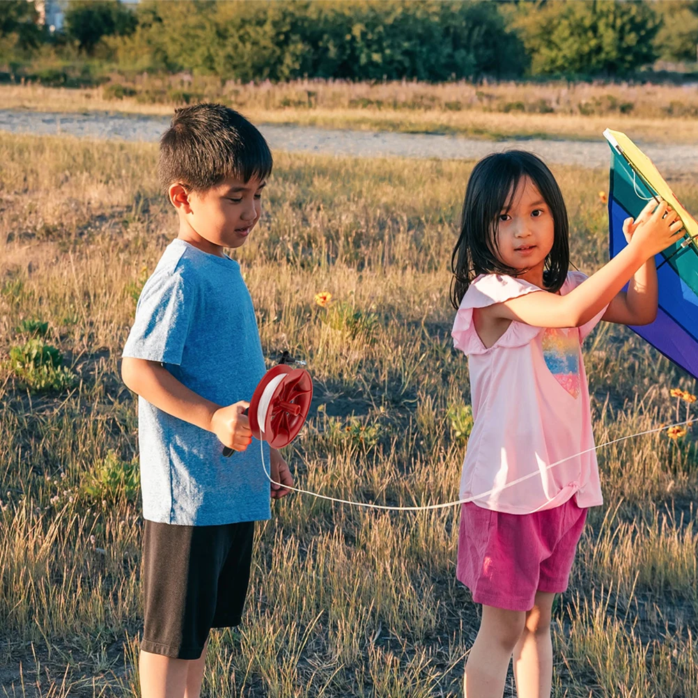 2 stuks accessoires compact lichtgewicht kinderen rode spoel vlieger string winder strand vlieger string winder park praktisch