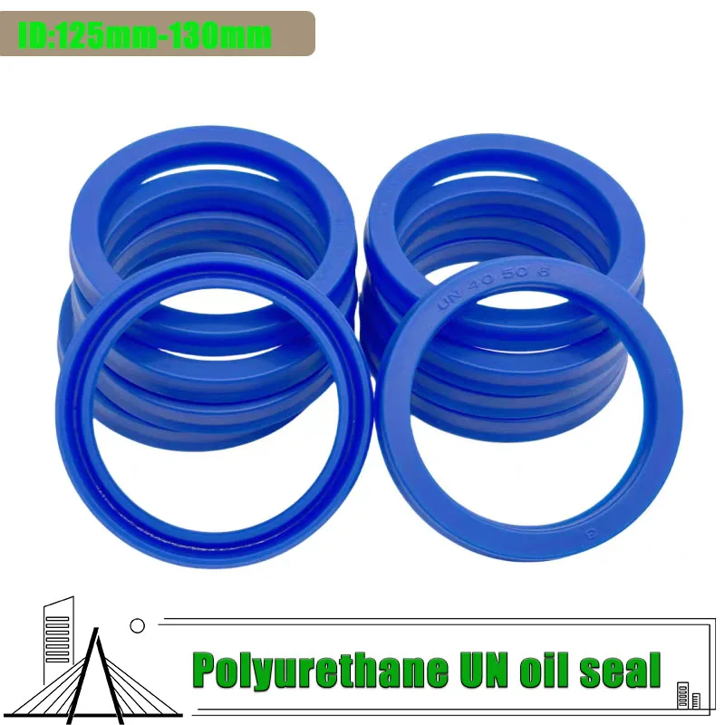 Polyurethane UN/UHS inner diameter 125-130mm hydraulic oil seal/cylinder seal ring/Y-shaped/U-shaped/PU oil seal  2pcs