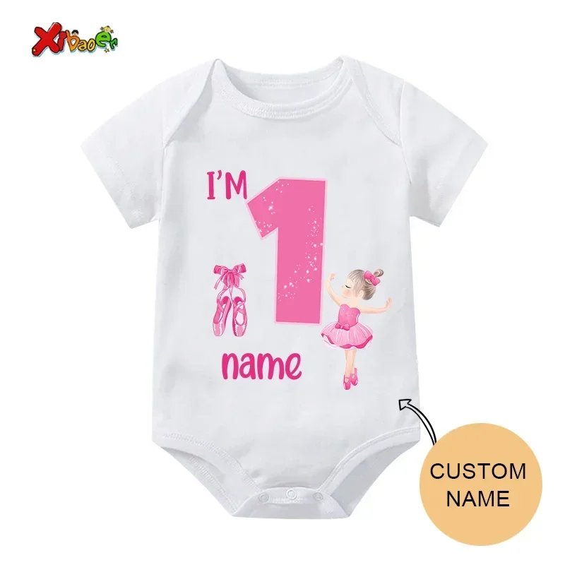 Birthday T Shirt 2024 Girls Family Matching Outfits Clothes Kids I Love Ballet Party T Shirt Girl Clothing Outfit Custom Name