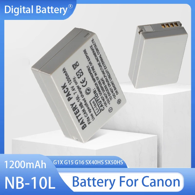 NB-10L Battery 1200mAh Rechargeable Batteries For Canon G1X G15 G16 SX40HS SX50HS SX60HS SX40 NB10L Camera Lithium Battery Pack