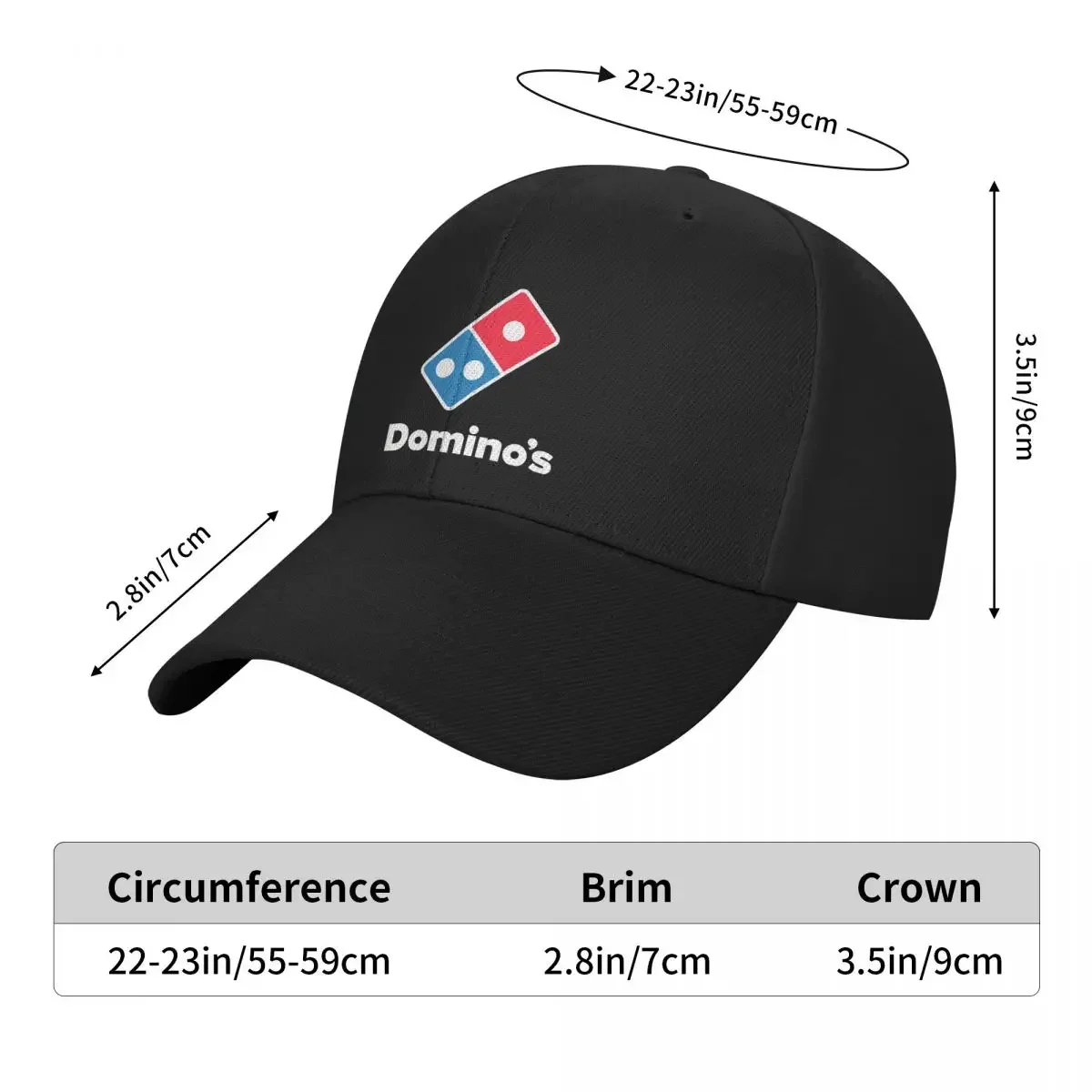 Dominos Pizza Funny Baseball Men Polyester Hats Adjustable Hat Fashion Casual Cap Truck driver Hat