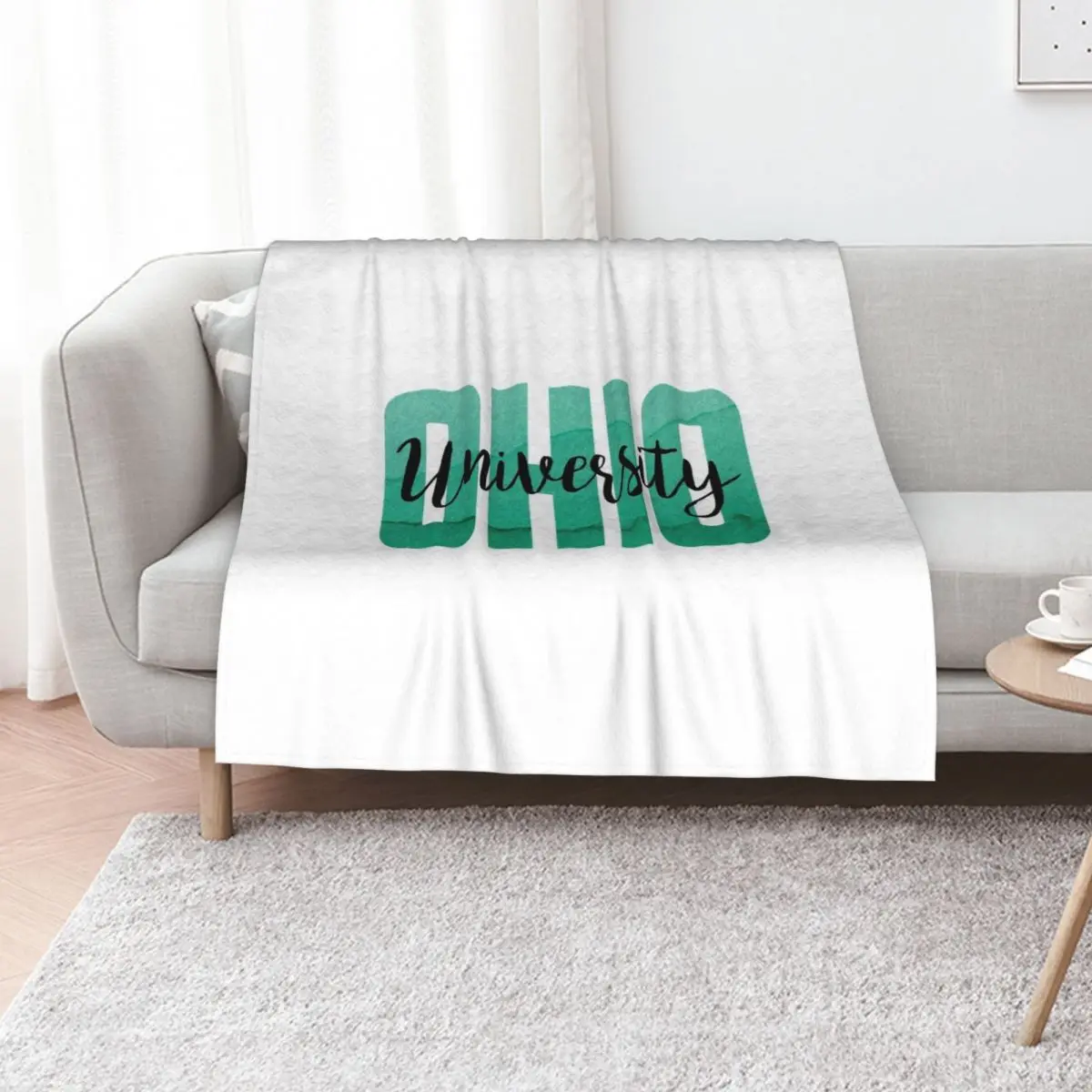 Ohio University, OU Throw Blanket Cute Bed covers Luxury Throw Shaggy Blankets