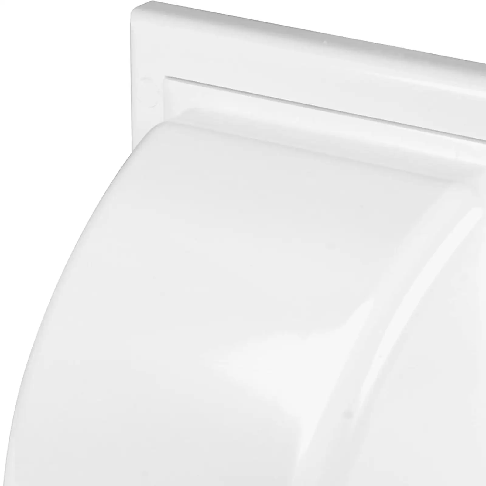 White PP Exhaust Hood Vent Durable Wall Vent Cap Clothes Dryer Duct for Bathroom Kitchen Garage Indoor Outdoor Use