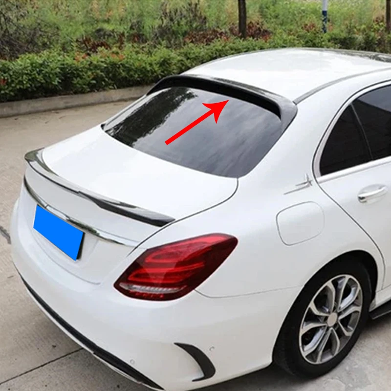 Car Rear Roof Spoiler For Mercedes Benz C Class W205 C63 AMG C200 C250 C180 Sedan2013 2014 2015 2016 Carbon Fiber Roof Wing Lip