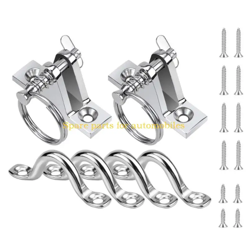 

H58F 8pcs/10pcs Морская лодка верхняя накладка с завязкой якоря точка вниз по петле каяков с винтами из нержавеющей стали глаз