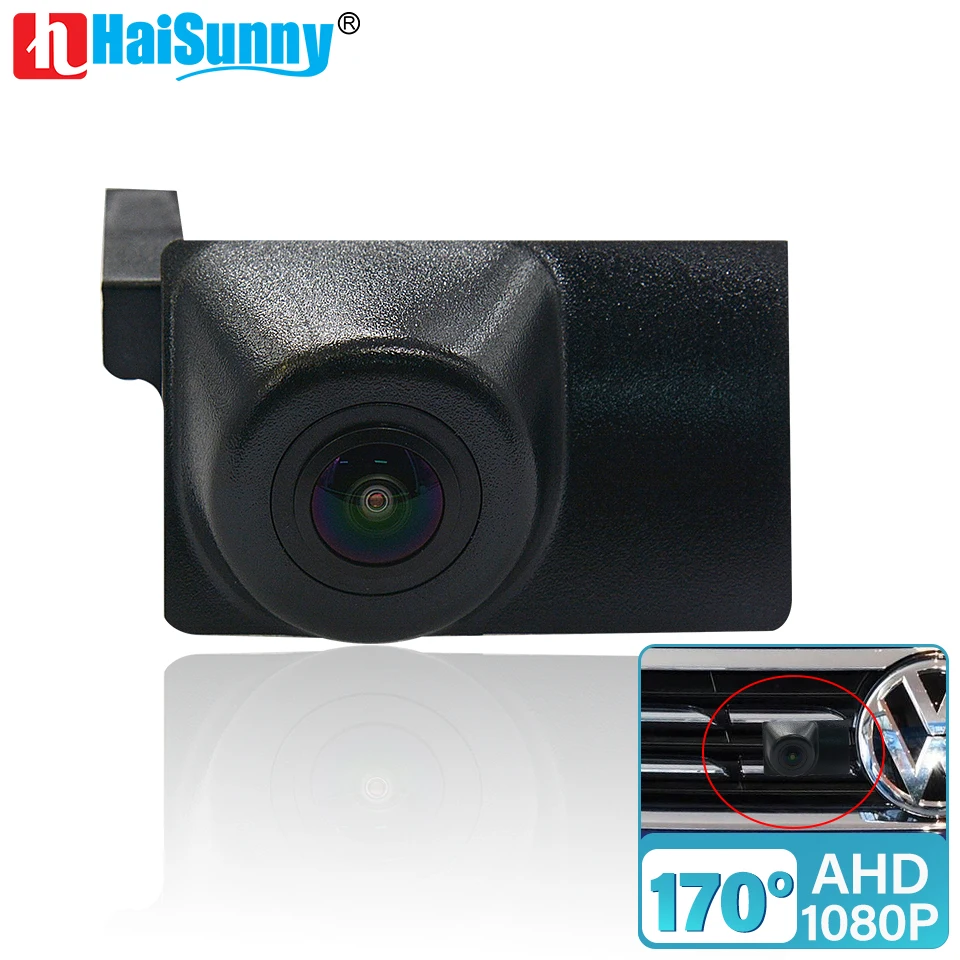 

HaiSunny Full HD AHD/CVBS 1080P Night Vision 170 ° Fisheye Car Front View Camera For Volkswagen Lamando 2019 Android Player