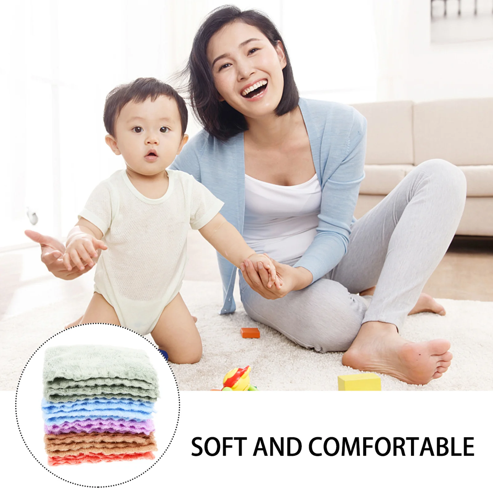 10 قطع من مناشف الحمام، مناشف ناعمة قابلة لإعادة الاستخدام، ماصة، سريعة الجفاف، حديثي الولادة، تنظيف يدوي للوجه