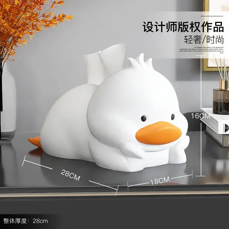 Creative Cute Duck Tissue Box Cute Cartoon Cream Wind Paper Box Living Room Dining Room Coffee Table Porch Bedside Table Desktop