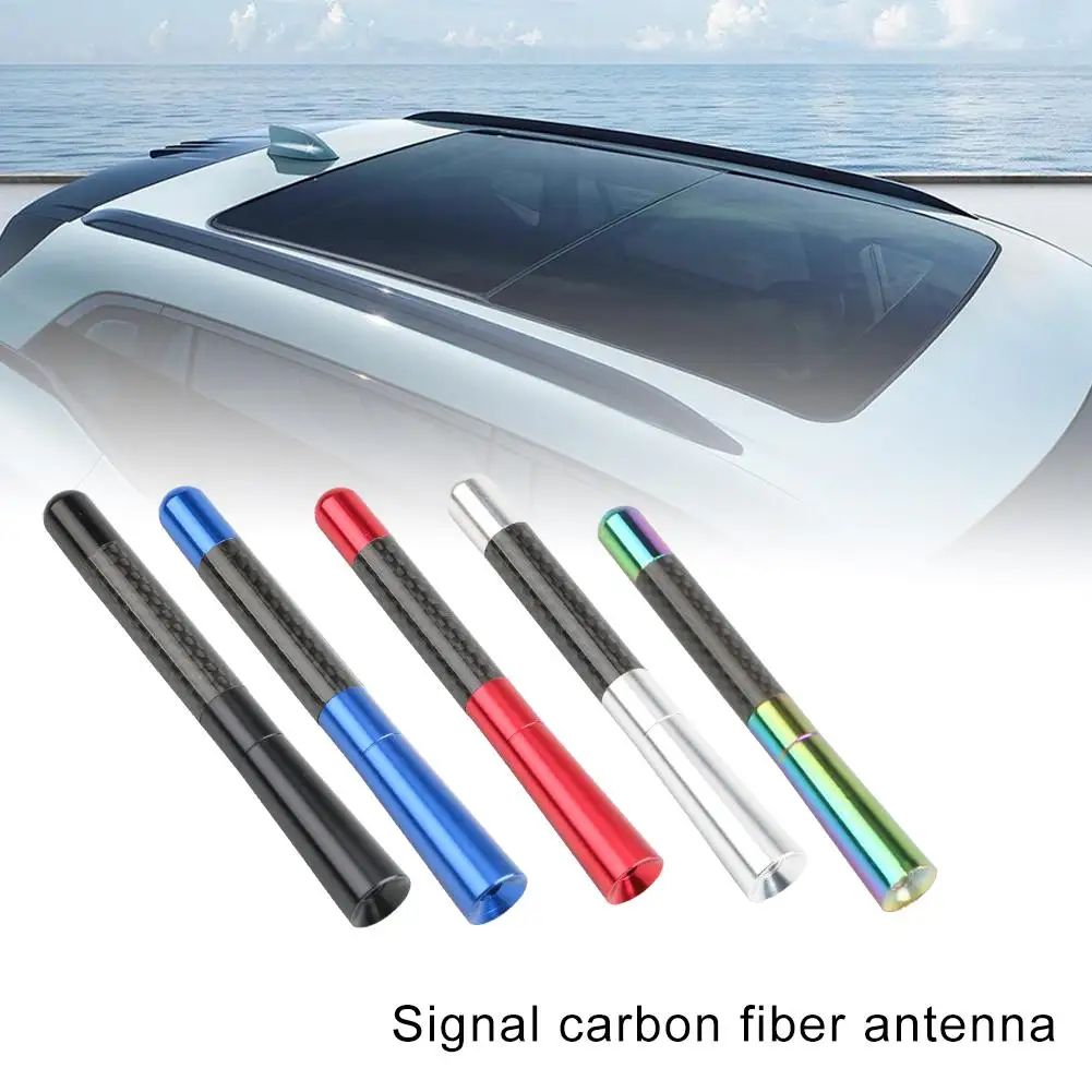 12CM Universal Carbon Fiber Radio Aerial Radio FM Aerial Decorative Car Roof Accessories Signal Car-Styling Enhanced Antenn G7A3