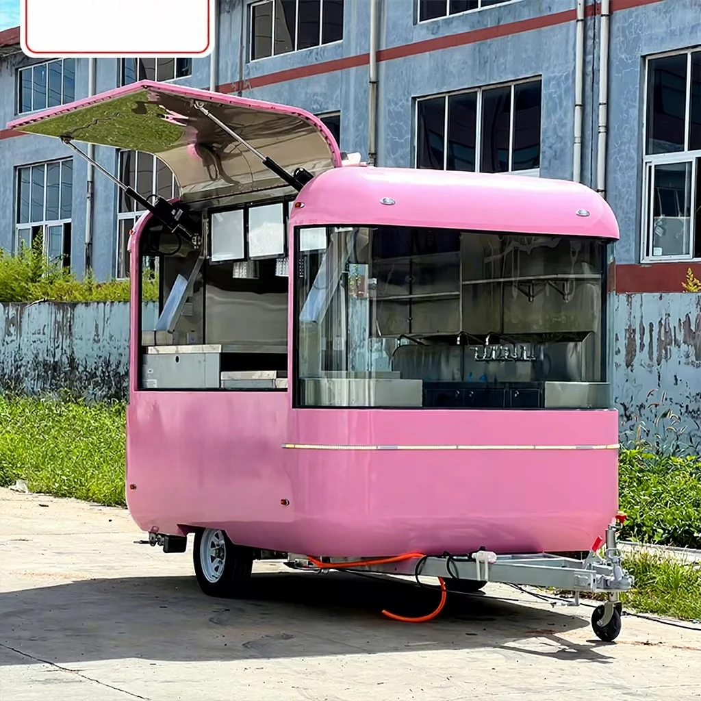 Towable Food Shop Equipment Commercial Vans Fast Trailer China Kitchen Multifunction Travel Camping Winery
